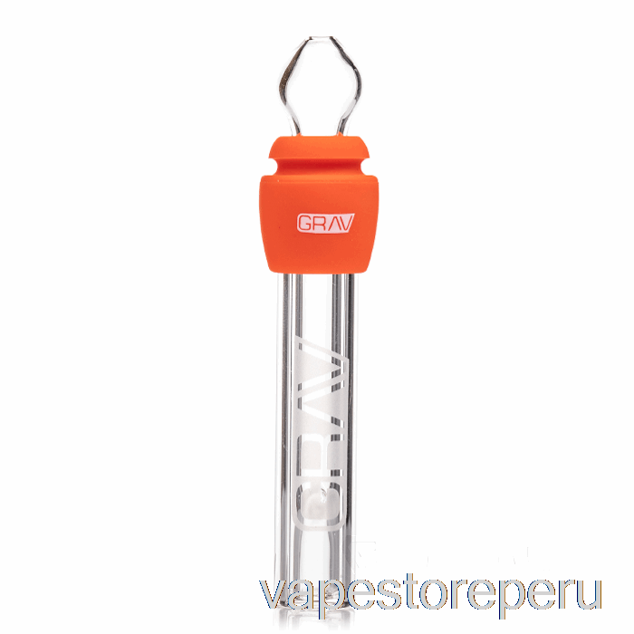 Vape Recargable Grav Glass Blunt Con Silicona Naranja Escarlata